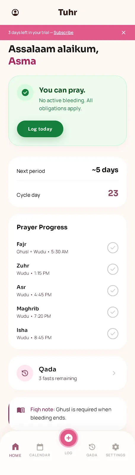Home, can pray